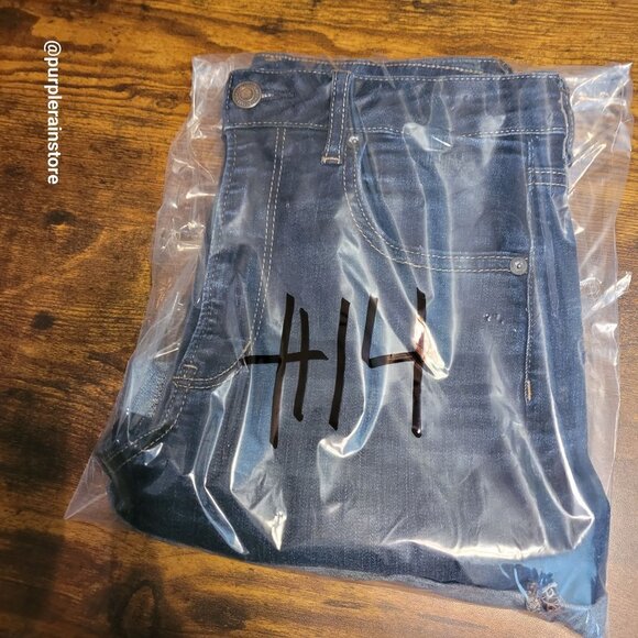 American Eagle Jeans 8 Shortie Cut Off Super Hi Rise Super Stretch Dark Wash - Picture 12 of 12